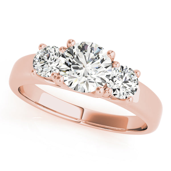 Elegant Sparkling Rose Bridal Ring