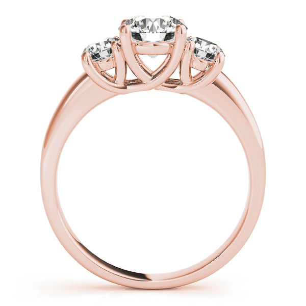 Elegant Sparkling Rose Bridal Ring