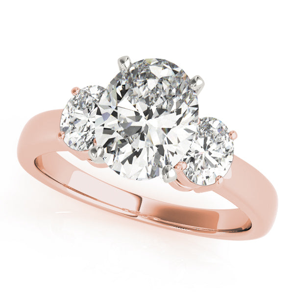 Elegant Sparkling Rose Bridal Ring