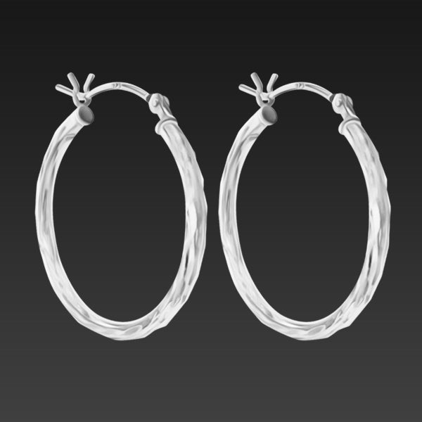 Luxurious & Stunning White Hoops Earring