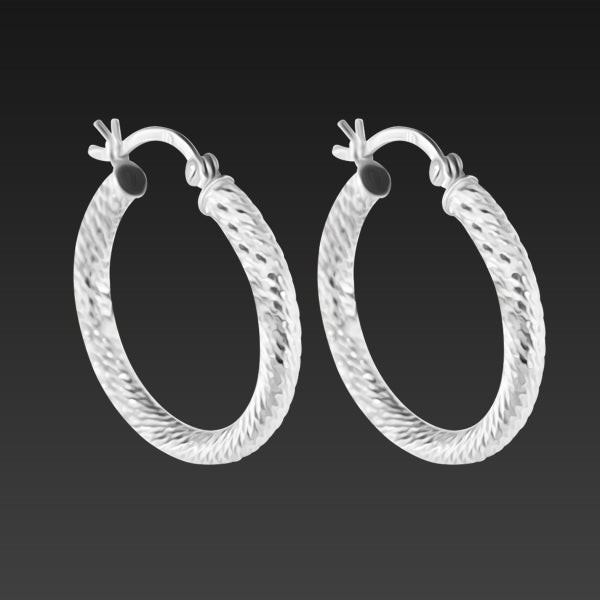 Luxurious & Stunning White Hoops Earring