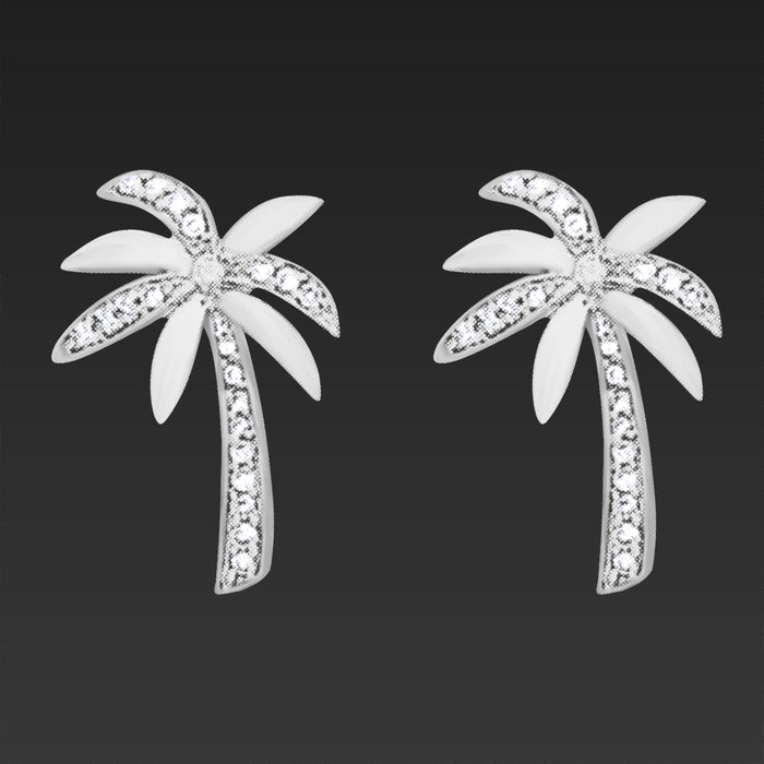 Affluent & Sparkling White Chic Earring