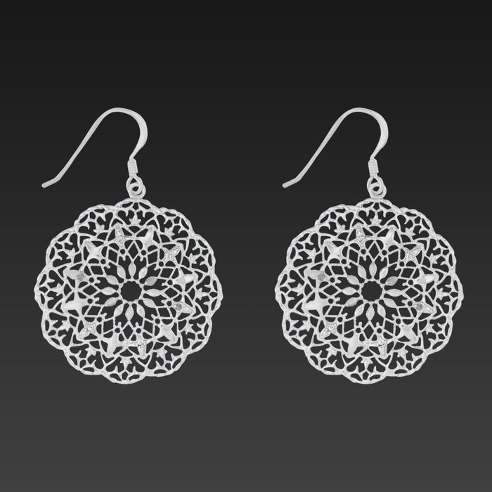 Affluent & Sparkling White Dangling Earring