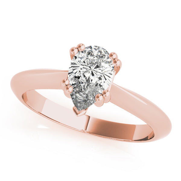 Elegant Sparkling Rose Bridal Ring