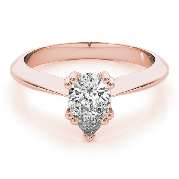 Elegant Sparkling Rose Bridal Ring