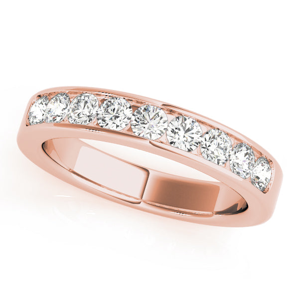 Elegant Sparkling Rose Bridal Band