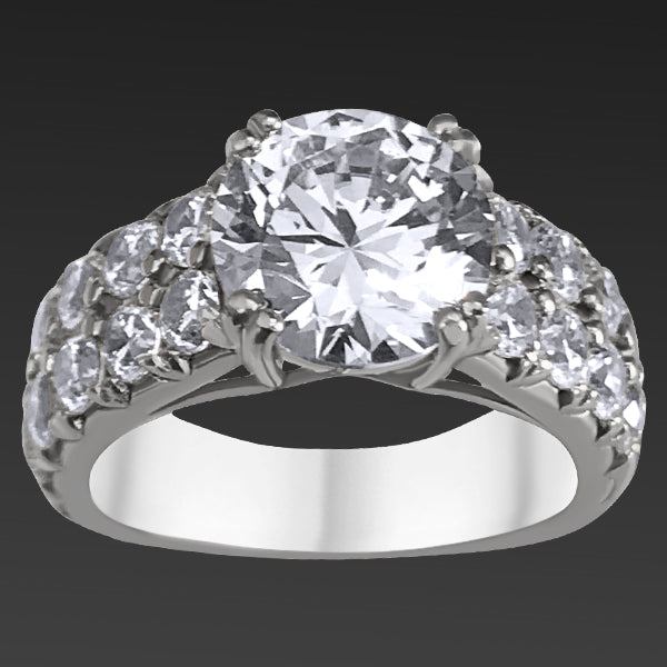 Elegant Sparkling White Bridal Style Ring