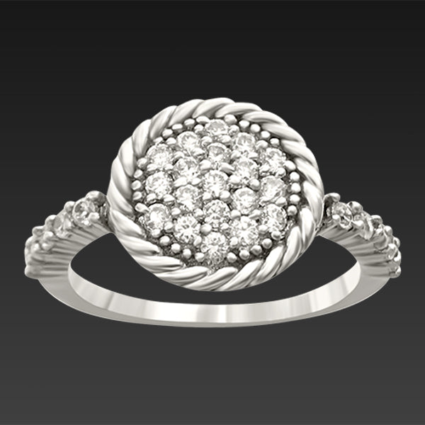 Elegant Sparkling White Chic Style Ring