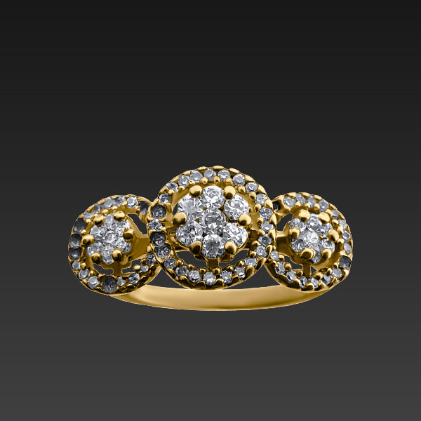 Elegant Sparkling Yellow Chic Style Ring