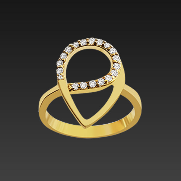 Elegant Sparkling Yellow Chic Style Ring